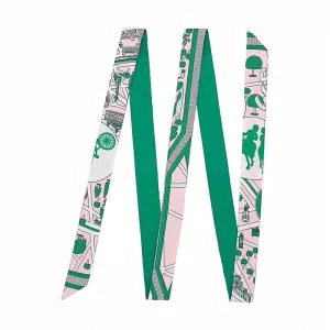 Foulard Long En Soie 200cm Ceinture Vertrose