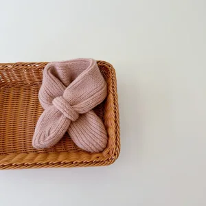 Foulard Enfants En Laine Tricotée Rose