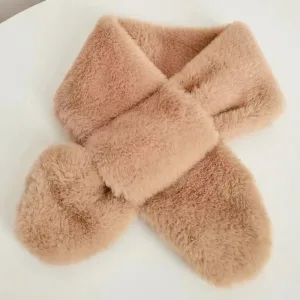 Foulard Enfants En Fausse Fourrure De Lapin Khaki